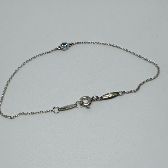 Tiffany & Co. 9.25 S.S Color by the Yard Bracelet with Aquamarine bezel. - Picture 5 of 5